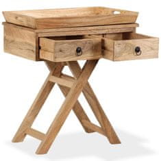 Vidaxl Príručný stolík masívne mangovníkové drevo 65x40x76 cm