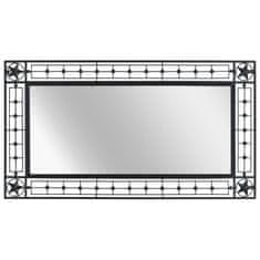 Vidaxl Nástenné zrkadlo obdĺžnikové čierne 60x110 cm