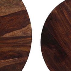 Petromila vidaXL 2-dielna sada konferenčných stolíkov masívne sheeshamové drevo 60x35 cm