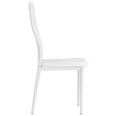 Vidaxl Jedálenské stoličky 6 ks, biele, umelá koža