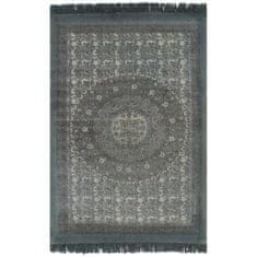 Vidaxl Kilim bavlnený koberec so vzormi 160x230 cm sivý