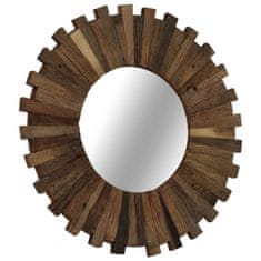 Vidaxl Nástenné zrkadlo s rámom z recyklovaného dreva, 50 cm