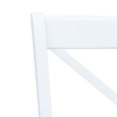 Vidaxl Jedálenské stoličky 6 ks, biele a svetlé drevo, kaučukový masív