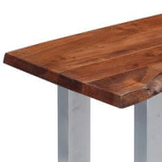 Petromila vidaXL Konzolový stolík z akáciového dreva a železa 115x35x76 cm