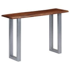 Petromila vidaXL Konzolový stolík z akáciového dreva a železa 115x35x76 cm