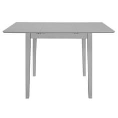 Vidaxl Rozkladací jedálenský stôl drevotrieska sivý (80-120)x80x74 cm