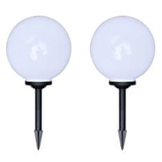 Vidaxl Vonkajšie LED lampy k chodníku so špicatým hrotom 4 ks 30 cm