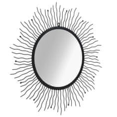 Petromila vidaXL Záhradné nástenné zrkadlo dizajn slnečných lúčov 80 cm čierne