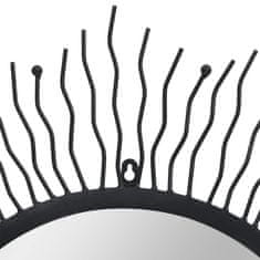 Petromila vidaXL Záhradné nástenné zrkadlo dizajn slnečných lúčov 80 cm čierne