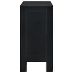 Petromila vidaXL Barový stôl s poličkou čierny 110x50x103 cm