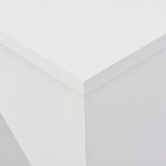 Petromila vidaXL Barový stôl s pohyblivou poličkou, biely 138x39x110 cm