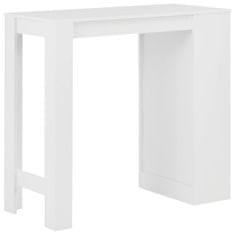Petromila vidaXL Barový stôl s poličkou biely 110x50x103 cm 