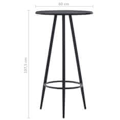 Petromila vidaXL Barový stôl čierny 60x107,5 cm MDF