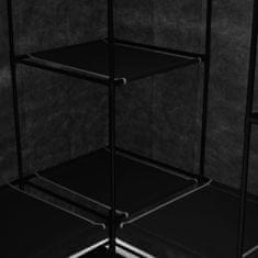 Petromila vidaXL Rohový šatník čierny 130x87x169 cm