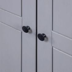 Petromila vidaXL 3-dverový šatník sivý 118x50x171,5 cm borovicové drevo Panama Range