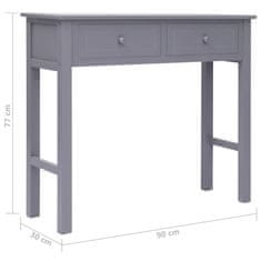 Petromila vidaXL Konzolový stolík sivý 90x30x77 cm drevený