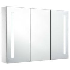 Vidaxl LED kúpeľňová zrkadlová skrinka 89x14x62 cm
