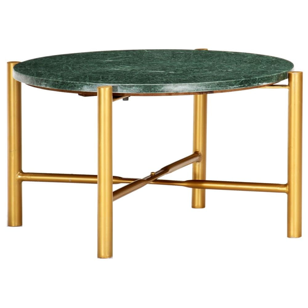 Petromila vidaXL Konferenčný stolík zelený 60x60x35 cm pravý kameň s mramorovou textúrou