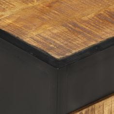 Vidaxl Nočný stolík, 40x40x35 cm, surové mangové drevo