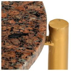 Vidaxl Konferenčný stolík hnedý 60x60x35 cm pravý kameň s mramorovou textúrou