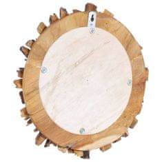 Petromila vidaXL Nástenné zrkadlo 60 cm okrúhle teakové drevo