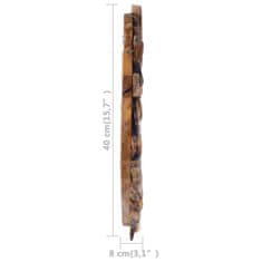 Petromila vidaXL Nástenné zrkadlo 40 cm okrúhle teakové drevo