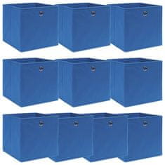 shumee Úložné boxy 10 ks modré 32x32x32 cm látkové
