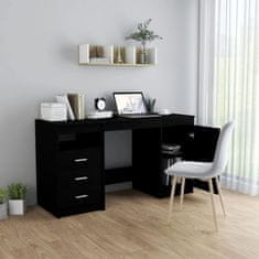 Petromila vidaXL Písací stôl, čierny 140x50x76 cm, kompozitné drevo