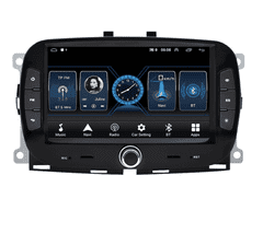 Podofo 7" Autorádio pre Fiat 500 2016-2019 Android s GPS navigáciou, WIFI, USB, Bluetooth, Android rádio Fiat 500 2016-2019