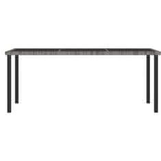 Petromila vidaXL Záhradný jedálenský stôl sivý 180x70x73 cm polyratanový