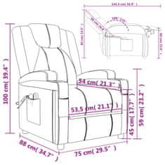 Vidaxl Elektrické sklápacie masážne kreslo vínovočervené umelá koža