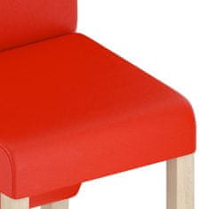 Vidaxl Jedálenské stoličky 2 ks červené umelá koža