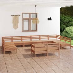 Petromila vidaXL 13-dielna záhradná sedacia súprava, medová, borovicový masív