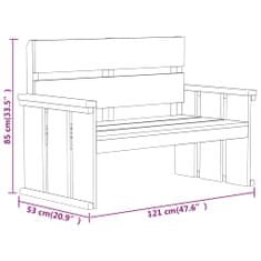 Vidaxl 3-dielny záhradný jedálenský set impregnovaná borovica