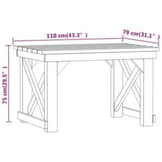 Vidaxl 3-dielny záhradný jedálenský set impregnovaná borovica