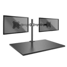 Lindy Držiak pre 2xLCD monitor na stôl, výš. nast. do 40cm, max 7kg, 2 kĺby, rameno 34cm, VESA 75/100mm