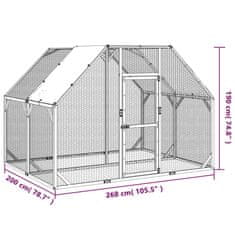 Petromila vidaXL Kurník 268x200x190 cm impregnovaná masívna borovica