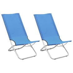 Petromila vidaXL Skladacie plážové stoličky 2 ks modré látka