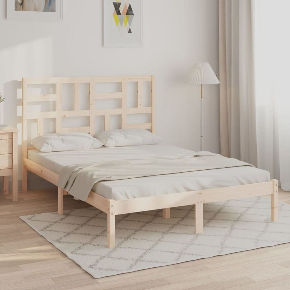 Vidaxl Rám postele, masívne drevo, 140x190 cm