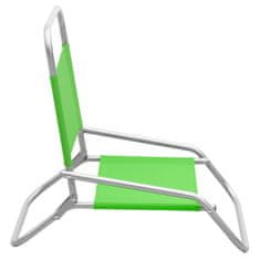 Petromila vidaXL Skladacie plážové stoličky 2 ks zelené látka