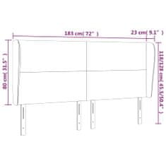 Vidaxl Čelo postele so záhybmi čierne 183x23x118/128 cm umelá koža