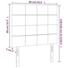 Vidaxl Čelo postele sivohnedé 90x5x118/128 cm látka