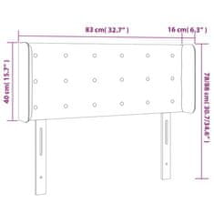 Vidaxl Čelo postele so záhybmi bledosivé 83x16x78/88 cm látka