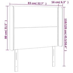 Vidaxl Čelo postele krémové 83x16x118/128 cm umelá koža