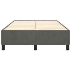 Vidaxl Posteľný rám na boxspring tmavosivý 120x200 cm zamat