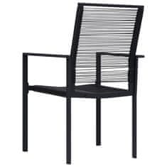 Petromila vidaXL Záhradné stoličky 2 ks čierne PVC ratan