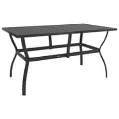 Petromila vidaXL Záhradný stôl antracitový 140x80x72 cm oceľ