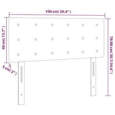 Vidaxl Čelo postele tmavosivé 100x5x78/88 cm zamat