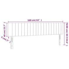 Vidaxl Čelá postele 2 ks tmavomodré 80x5x78/88 cm zamat