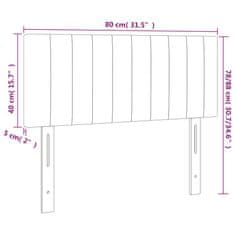 Vidaxl Čelo postele s LED sivohnedé 80x5x78/88 cm látka